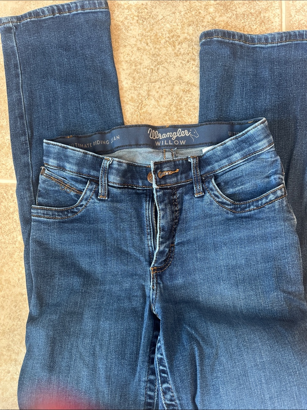 Wrangler Women's Straight Leg Blue Denim Jeans